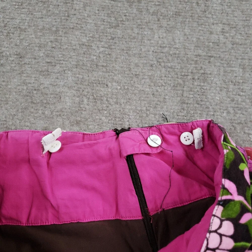 Vintage Lilly Pulitzer Skort Girls Size 14 Pink Pleated Short Floral Velvet‎
